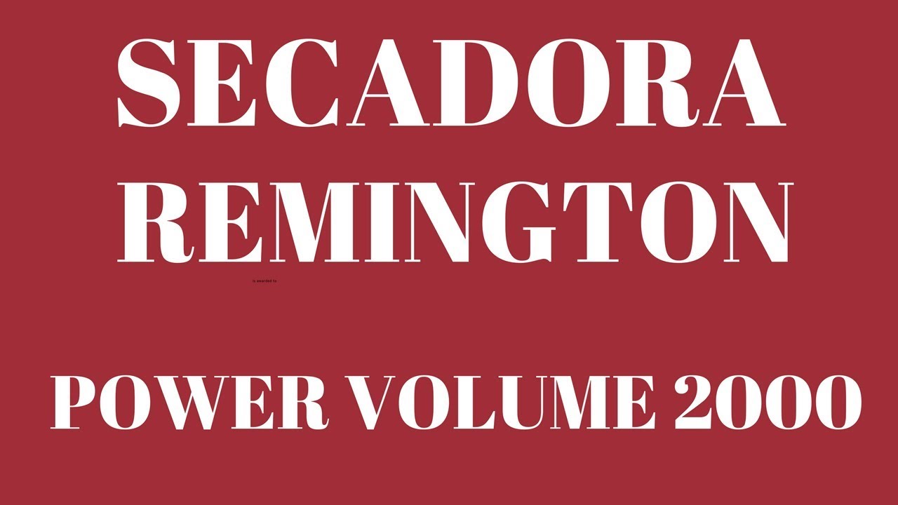 secadora Remington power volume 2000 - D3015 - YouTube
