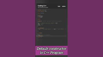 Default Constructor in C++ #default #constructor #cppprogramming