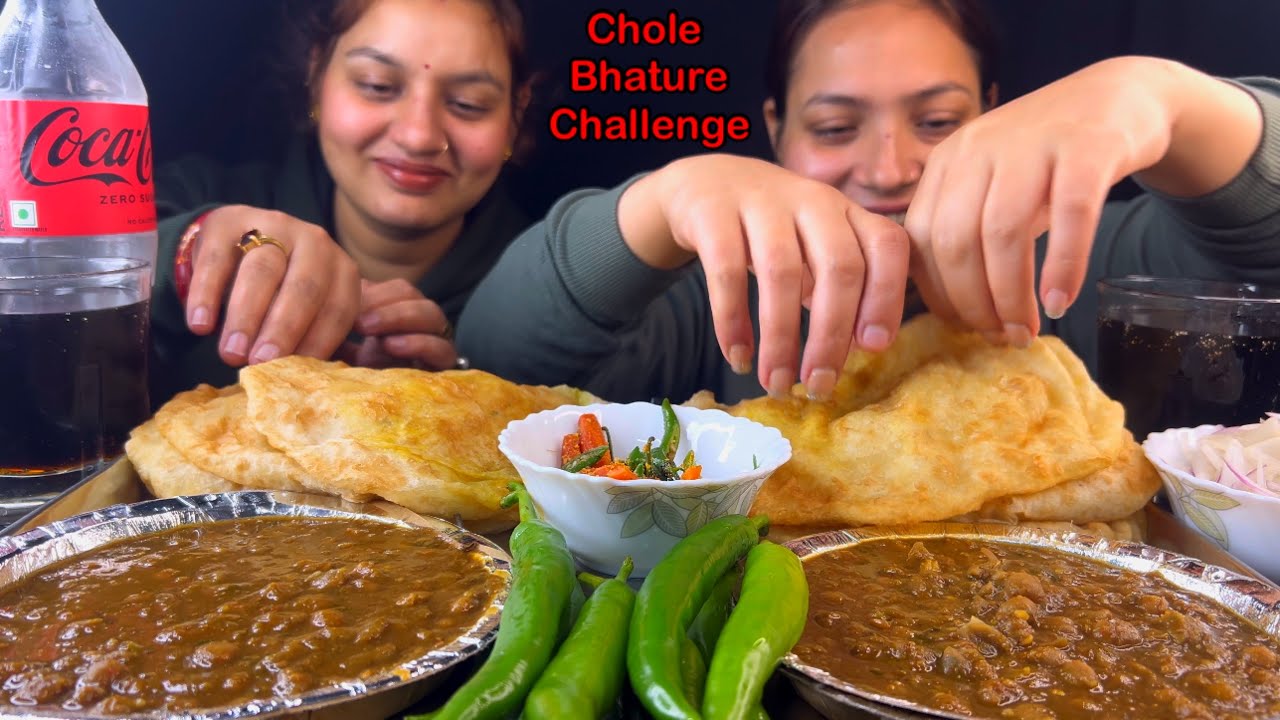 Eating Chole Bhature, Chilli Challenge With Bhabhi | 4 Mirch Teri 4 Mirch Meri | Chole Bhature Asmr