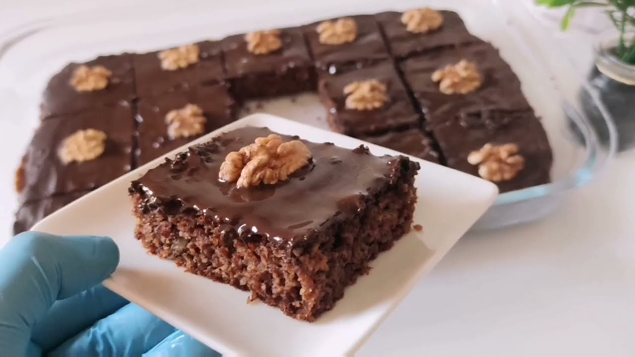 كيكة الشوكولاته الصحية بدون سكر ولا دقيق ابيض ولا زيت رووعة لازم تجربوها 👌