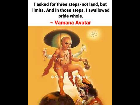 Vamana Avatar The Three Steps That Defeated Pride Spiritualeducation Ancientwisdom