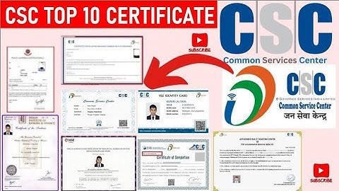 CSC TOP 10 CERTIFICATE | Csc Vle All Certificate | vle important certificate | csc certificate