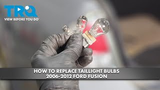 How to Replace Taillight Bulbs 2006-2012 Ford Fusion