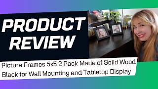 Picture Frames 5x5 2 Pack Made of Solid Wood Black for Wall Mounting and Tabletop Display REVIEW!