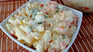 Así se hace la más deliciosa ensalada rusa.¡Te gustará!