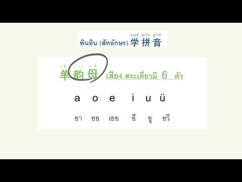 สอนภาษาจีน : เรียนพินอิน ตอนที่1