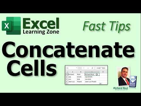 Fast Tips - Microsoft Excel - Concatenation - Join Two Cells