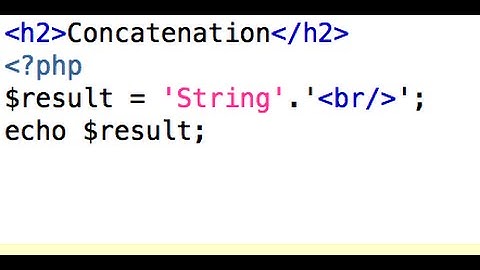 PHP Concatenation Operator - 01.6