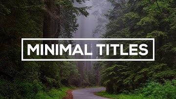 Minimal Titles  - After Effects CS6+ template