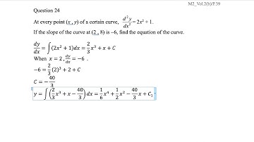 DSE M2 - Applications of Indefinite Integration (3)