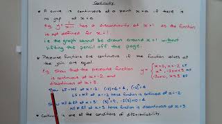 Continuity as a necessary condition for differentiability / differentiation at a point Profile
