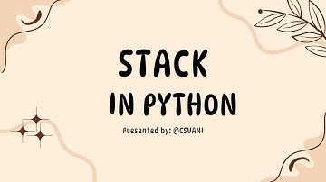 📌 Stack Implementation in Python | Data Structures Explained with Code📌