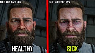 All the ways Arthur is different when he's sick vs when he's healthy in Red Dead Redemption 2