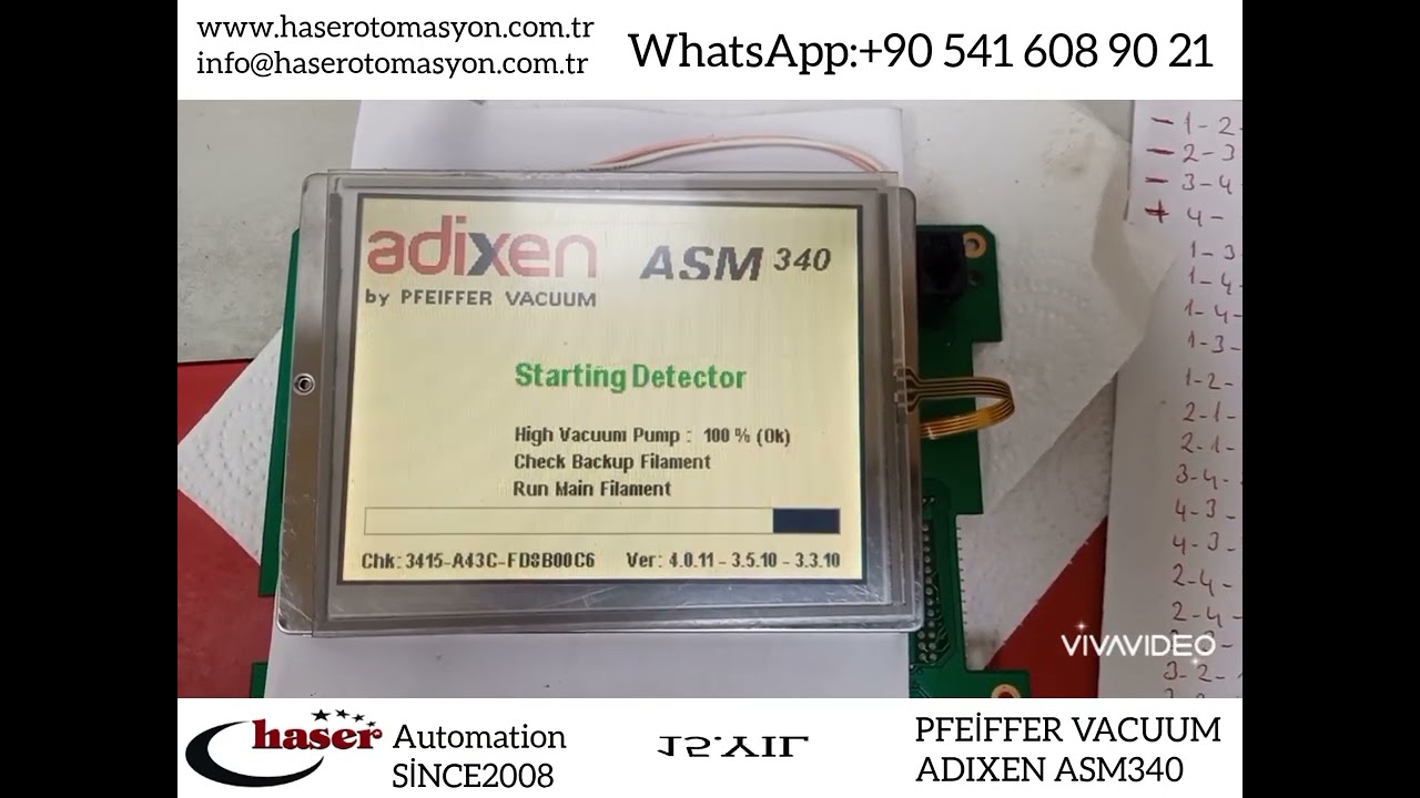 Pfeiffer Vacuum Adixen ASM340 çok amaçlı kaçak dedektörü elektronik sistemleri bakım onarımları