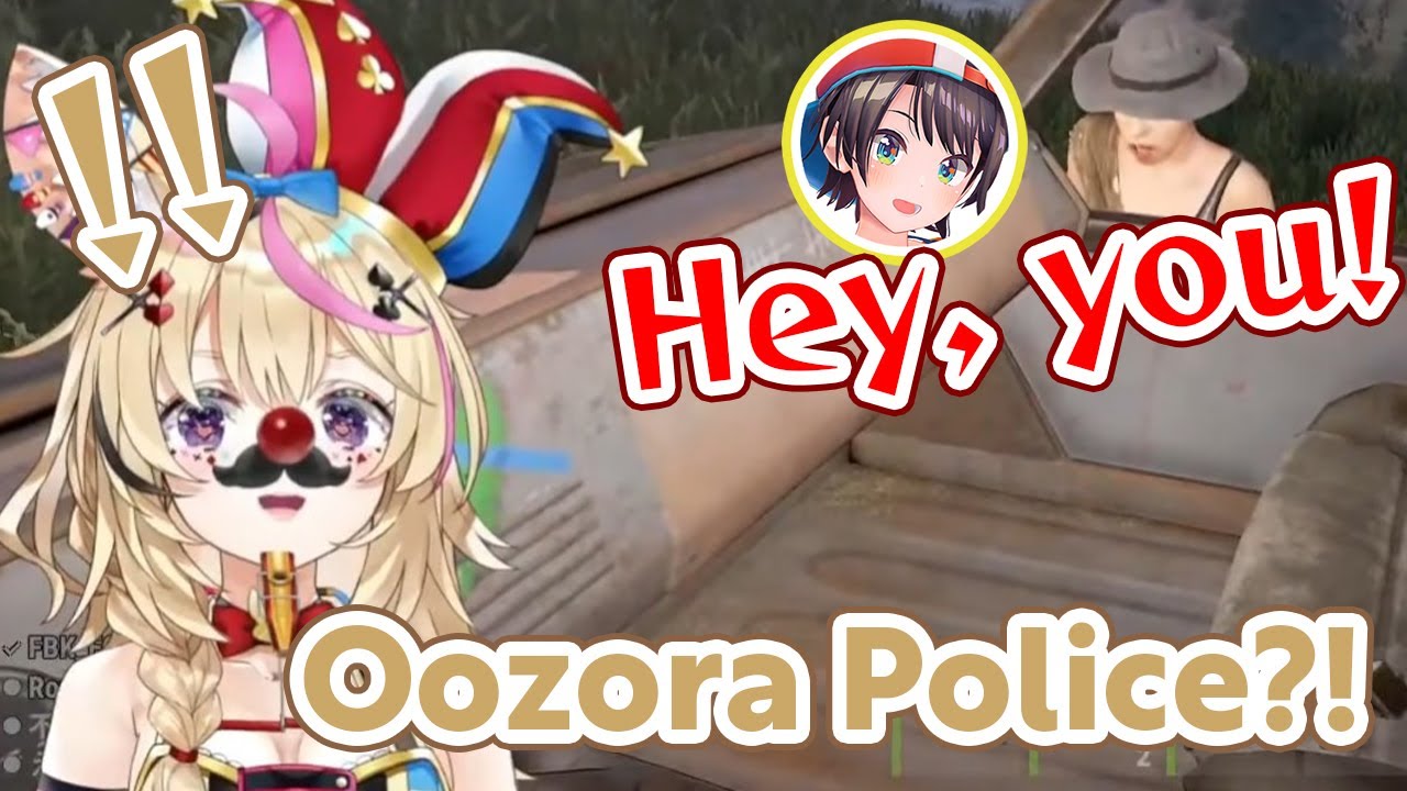 Polka caught by Oozora police while driving【RUST/Hololive Clip/EngSub】