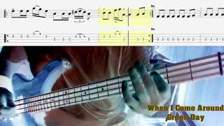 Video thumbnail of "When I Come Around by Green Day - Bass Cover with Tabs Play-Along"