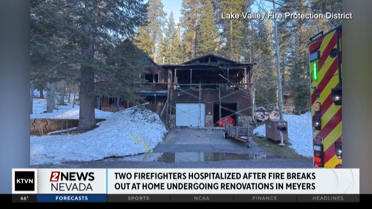 Two firefighters hospitalized after a fire broke out at a large home ...
