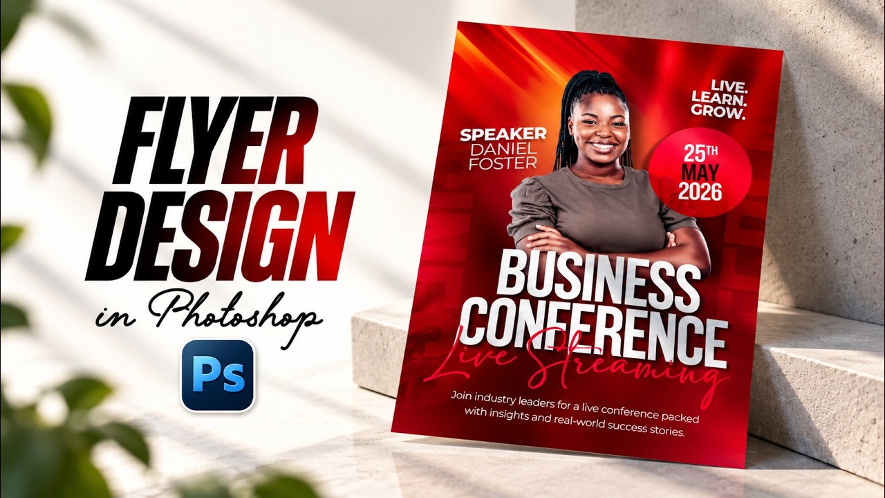 Design a Professional Flyer in Photoshop (Step by Step) v2 - YouTube