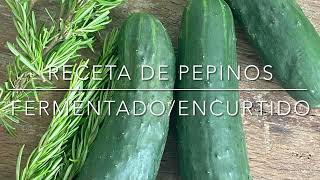 Pepinos fermentados/encurtidos con romero