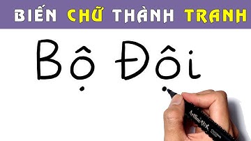 Học cách vẽ chú BỘ ĐỘI từ chữ viết cực sáng tạo! Vẽ ảo thuật #Shorts