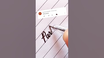 Writing a name "Parth" in cursive #shorts