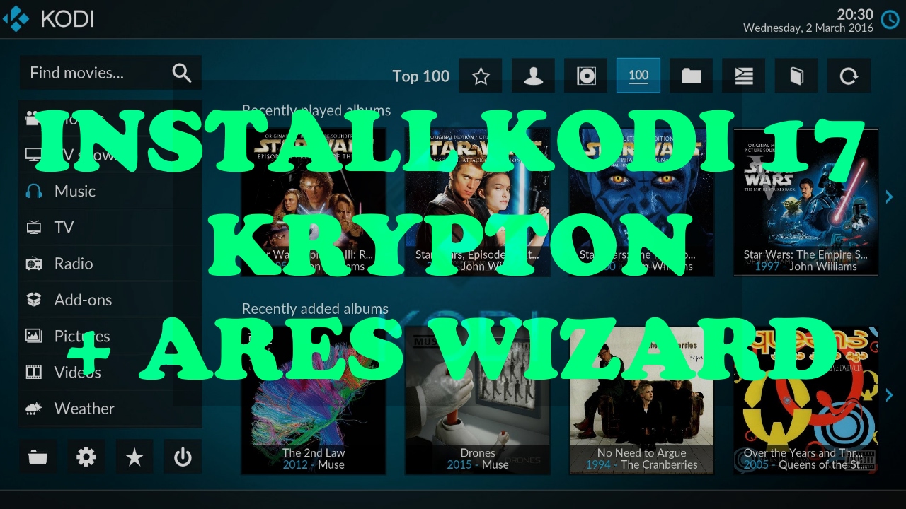 INSTALL KODI 17 KRYPTON + ARES WIZARD March 2017 YouTube