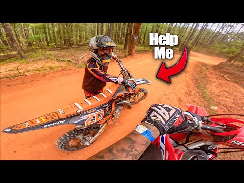 Kid Can't Start His Dirt-Bike BUT Ride Like A DEMON!