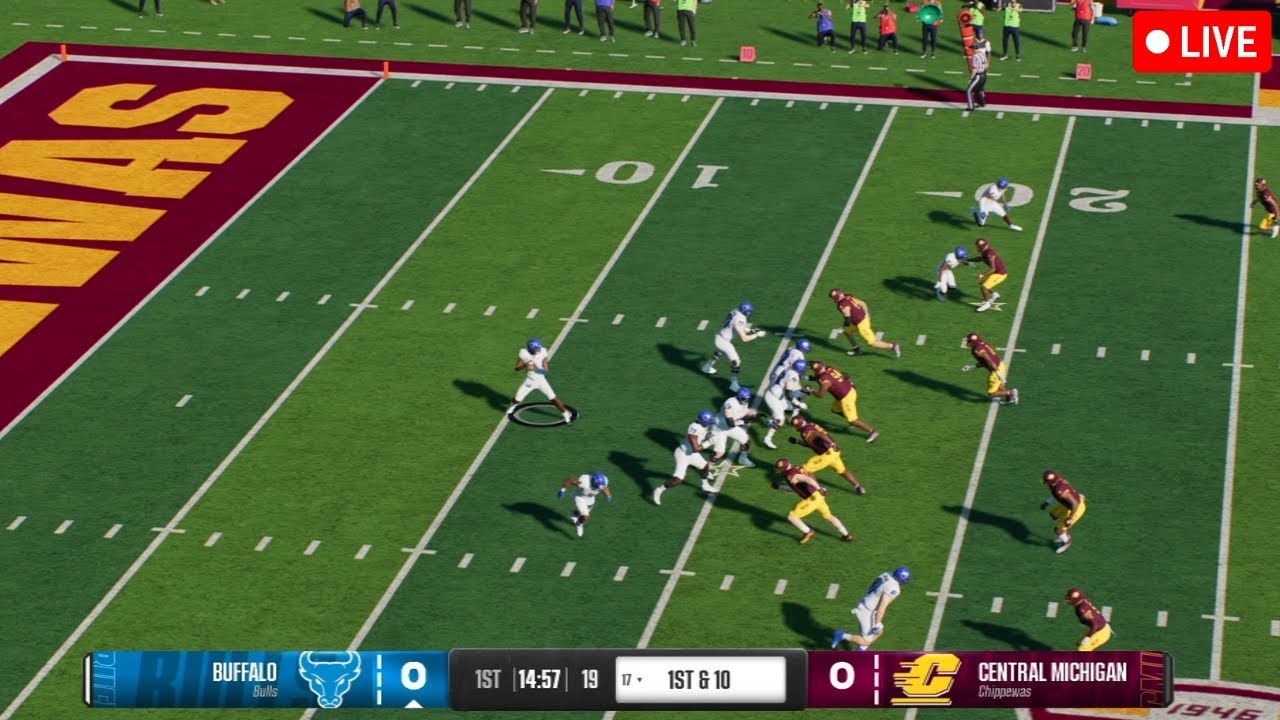 Central Michigan vs Buffalo🔴NCAA Watch Party - College Football 25
