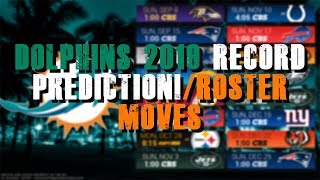 Miami Dolphins 2019 Record Prediction!/Roster Moves!