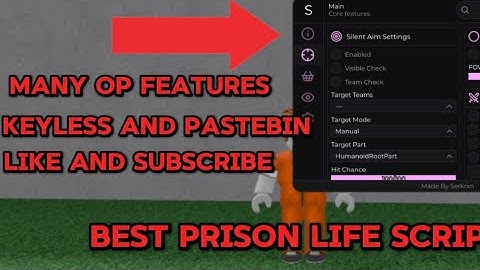 Roblox Best prison life script Pastebin Many op features And keyless 