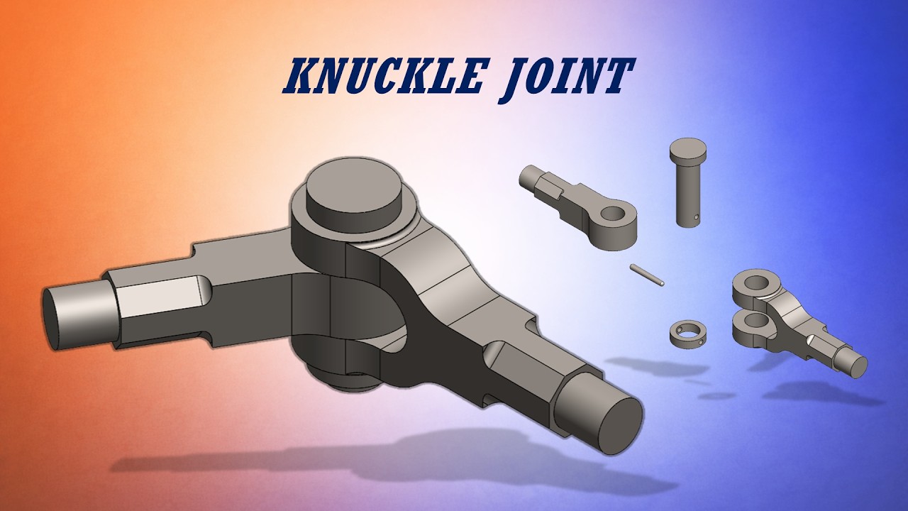 SolidWorks Assembly Tutorial | Knuckle Joint | Motion Study & Exploded ...