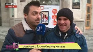 Gabi Marcu îl caută pe Moș Nicolae (Jurnal TV)