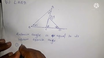 In this figure given alongside, find ) ANGLE ACD 2) angle AED