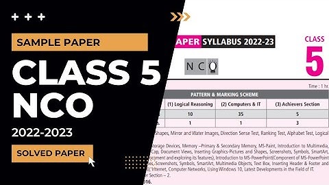 Class 5 NCO sample paper 2022-2023 solved paper/NCO class 5 sample paper 2022-2023/class 5 Olympiad