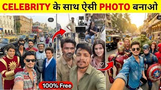 Trending SELFIE With Celebrity Photo Editing | Google Gemini Ai Photo Editing|Celebrities selfie pic screenshot 1
