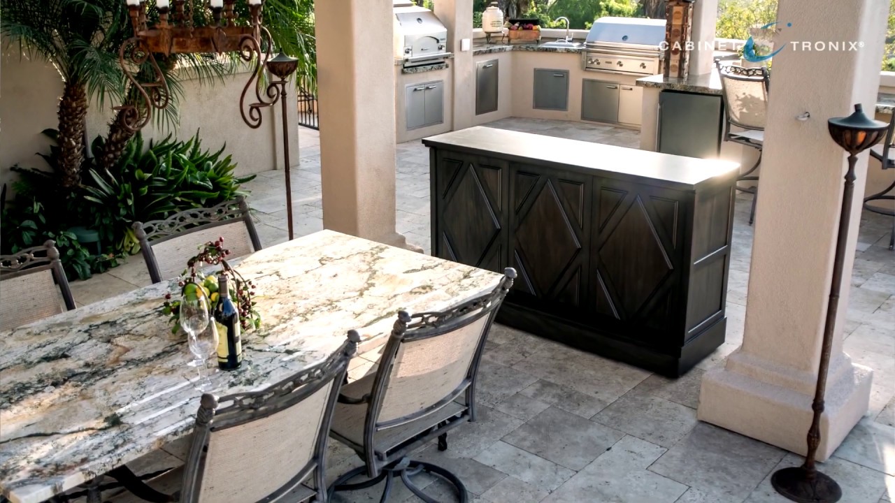 Cabinet Tronix Rancho Veranda weather resistant outdoor hidden TV lift cabinet furniture hides & swi