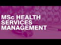 University of glasgow msc health services management