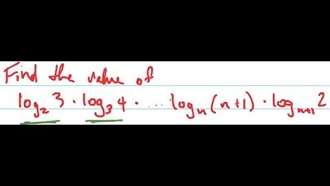 Find the value of log(base2)3*log(base3)4*log(base4)5...