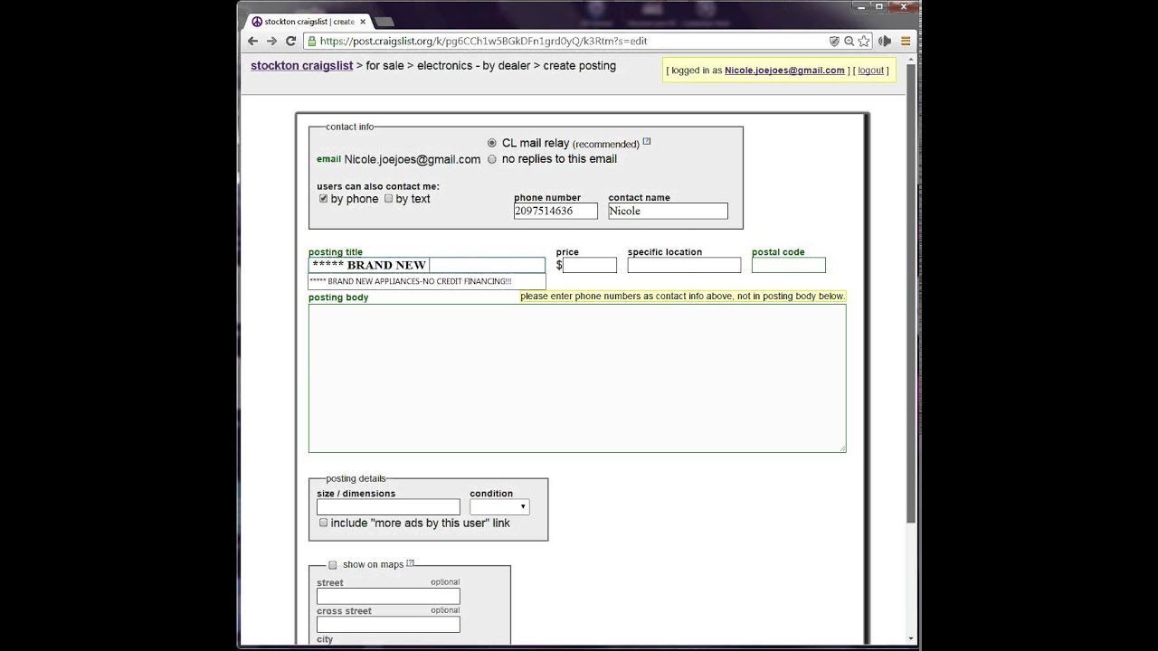 HOW TO POST A CRAIGSLIST AD YouTube