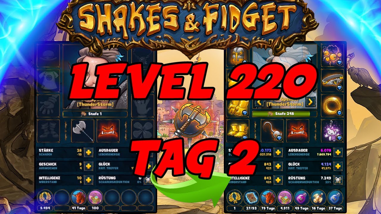 🔥Shakes and Fidget🔥 Level 220 an Tag 2 auf W54! - (Stream)