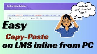 How to Copy Paste in VULMS Inline Solution Software from Computer?
