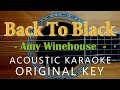 Back to black  amy winehouse acoustic karaoke
