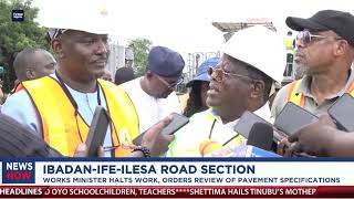 Umahi halts Ibadan Ife Ilesa road construction, orders review of pavement specifications