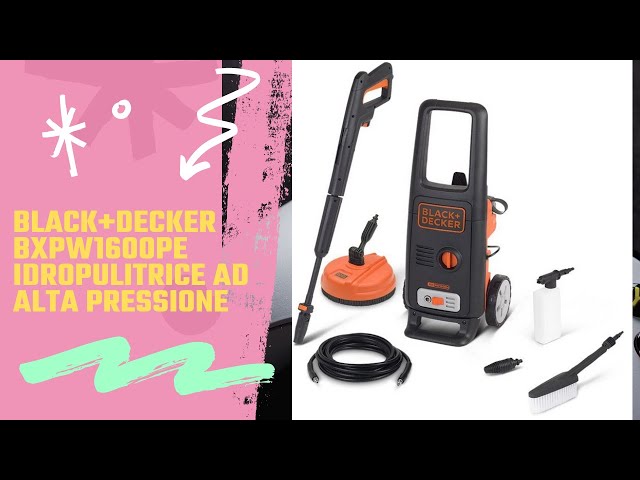 💞BLACK+DECKER BXPW1600PE Idropulitrice ad Alta Pressione con Patio Cleaner  e Spazzola Fissa 