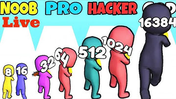 Merge Grabber live Gameplay Noob Vs Hacker 🔴🔵#mergefellas #Shorts #LIVE