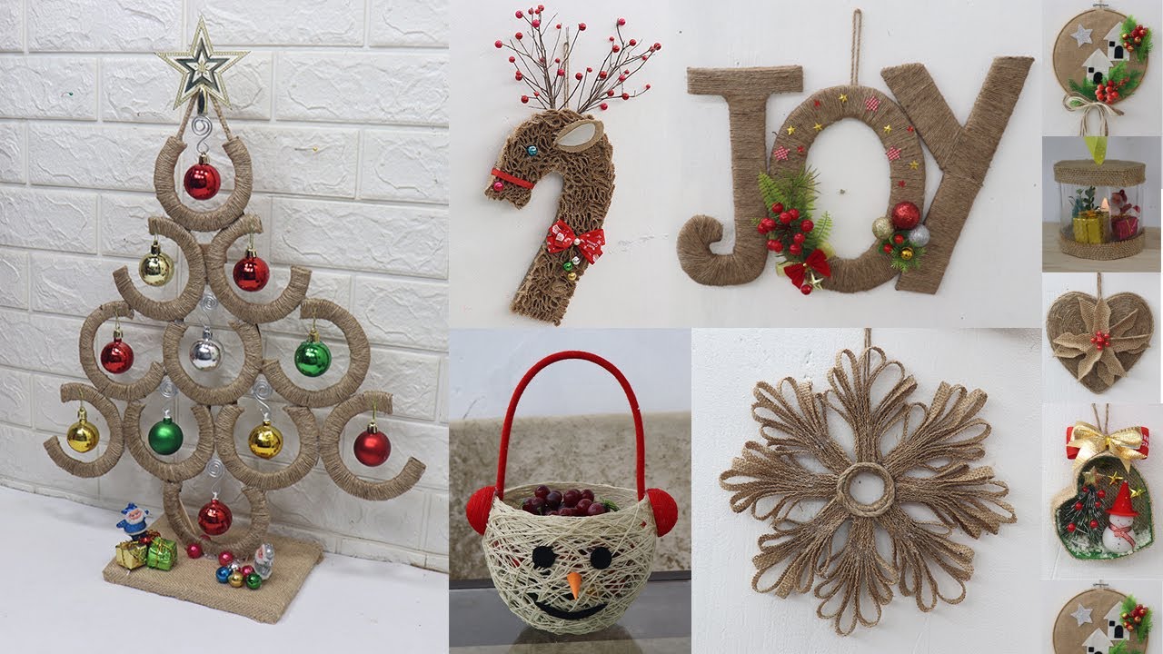13 Jute craft Christmas decorations ideas Home decorating ideas
