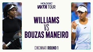 Venus Williams Vs. Jessica Bouzas 2025 Cincinnati Round 1 Wta Match Highlights