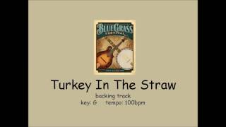 Video thumbnail of "Turkey In The Straw bluegrass backing track"