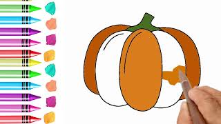 How to Draw a Pumpkin 🎃: Fun Halloween Art for Kids | Step by Step | Draw & Color | Magic Art 🎨