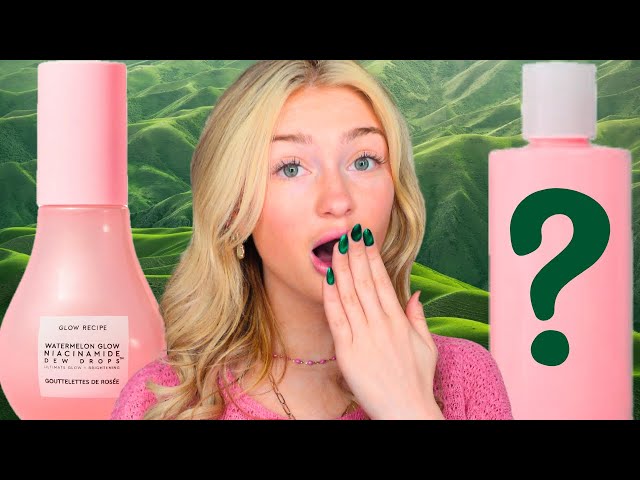 doing skincare using ONLY PINK products!! class=